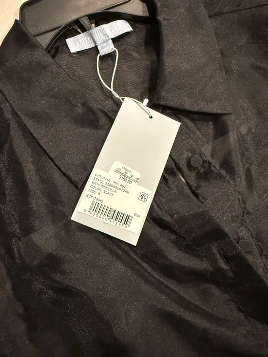 Antonio Melani Priscilla Organza Sheer Blouse Black Size 8 - Picture 5 of 6